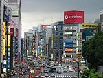 Straatbeeld Tokyo juli 2004